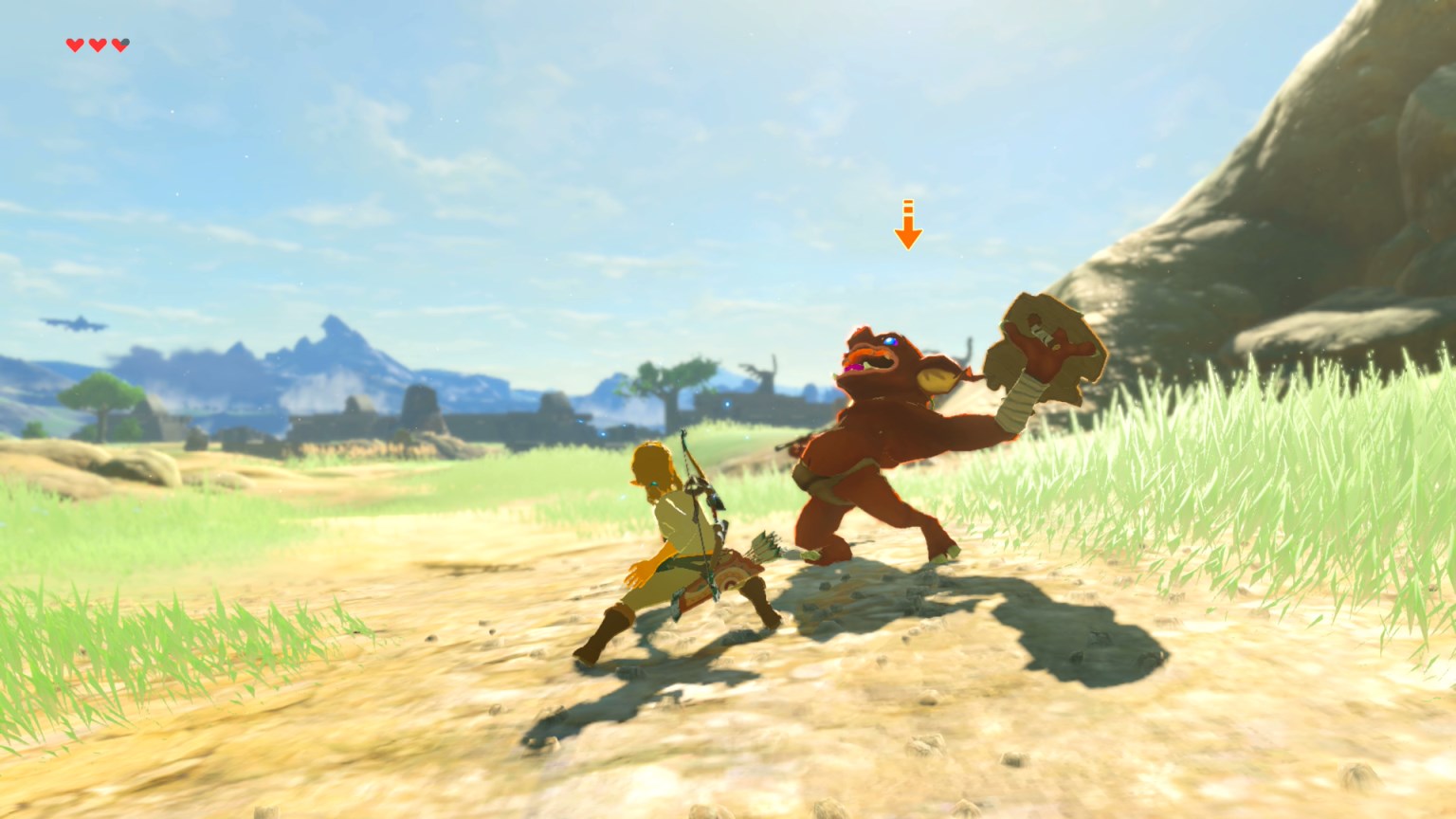 Stunning the bokoblin with an attack so it's vulnerable