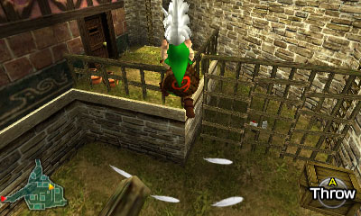 Jumping behind the house to reach the cuccos there