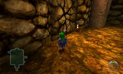 Opening the first pathway in Dodongo's Cavern