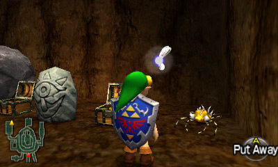 Gold Skulltula uncovered in the boulder room inside Goron City