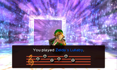 Playing Zelda's Lullaby to call on the Great Fairy