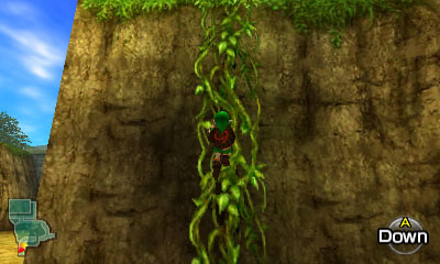 Climbing the vines to reach Hyrule Castle