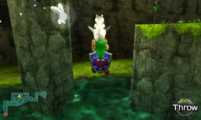 Jumping to the lower area using the cucco